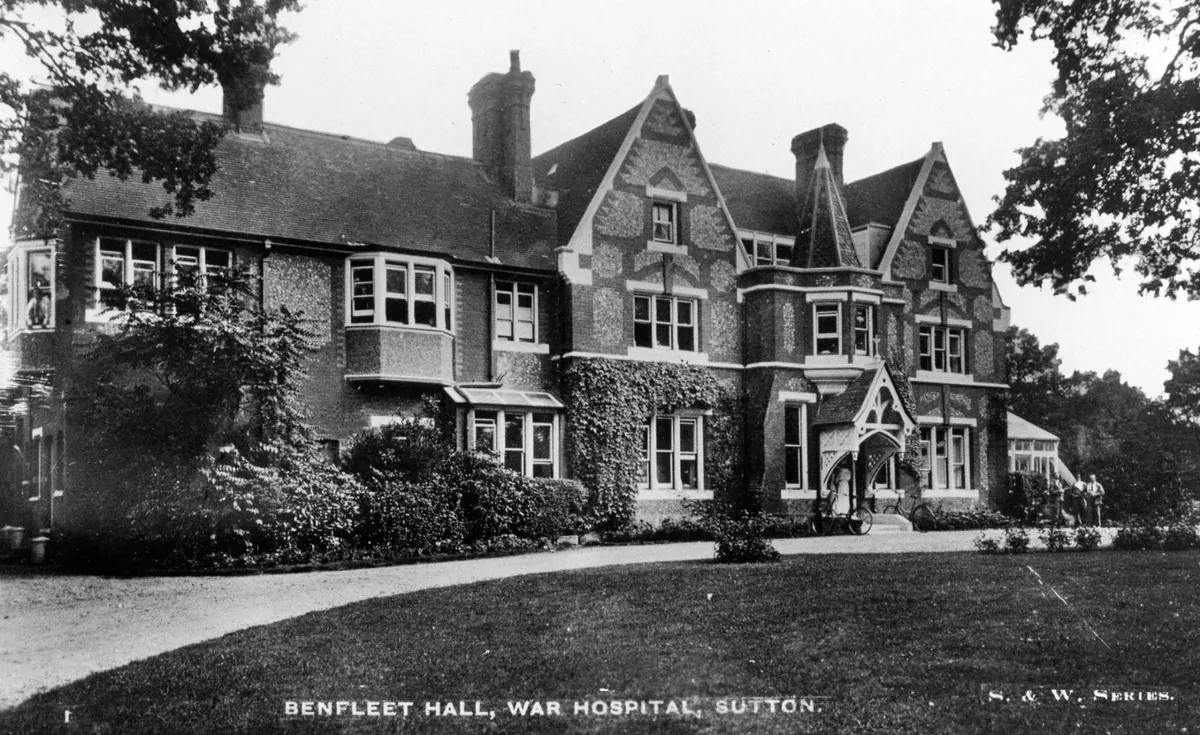 Benfleet Hall as a First World War hospital