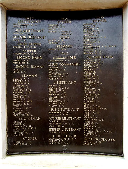 Royal Naval Patrol Service memorial panel
